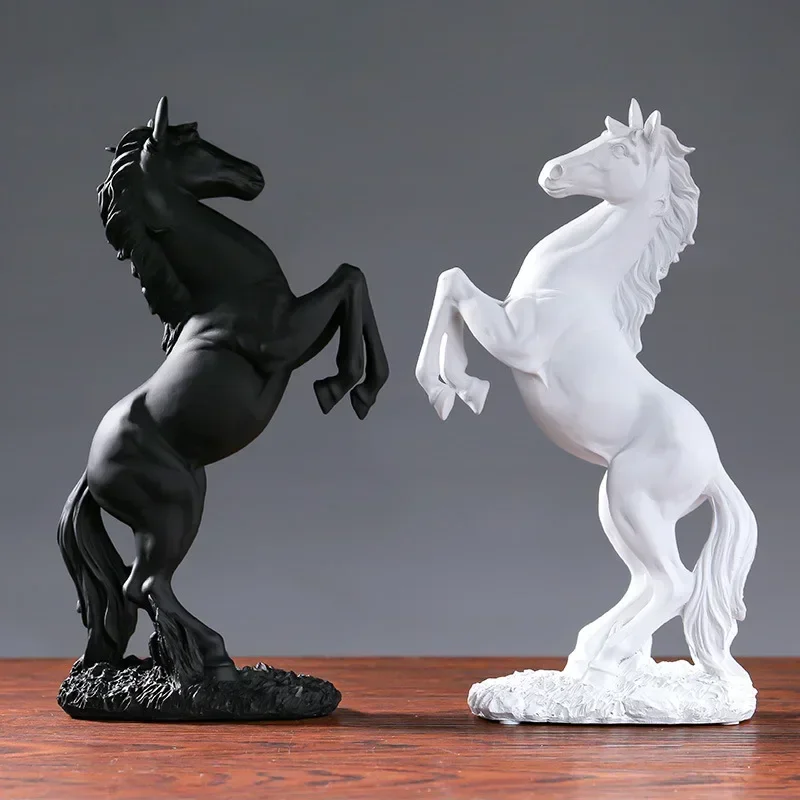 

Vilead Resin Horse Statue Living Room Crafts Animal Figurines Decorative Ornaments Home Office Desktop Bookend Decoration