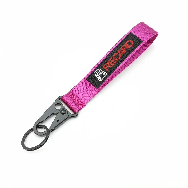 Portachiavi Stile Rosa Etichette Tessili Logo Decorazione Per Sedile Recaro Honda Toyota Mazda Ford Car Tuning Accessori Moto