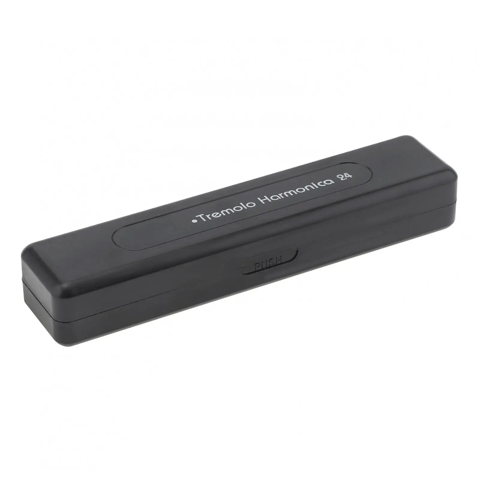 24 Holes KeyC Gold Tremolo Harmonica, 8K Titanium Harp Mouth Organ with Carrying Case for all kinds of music style
