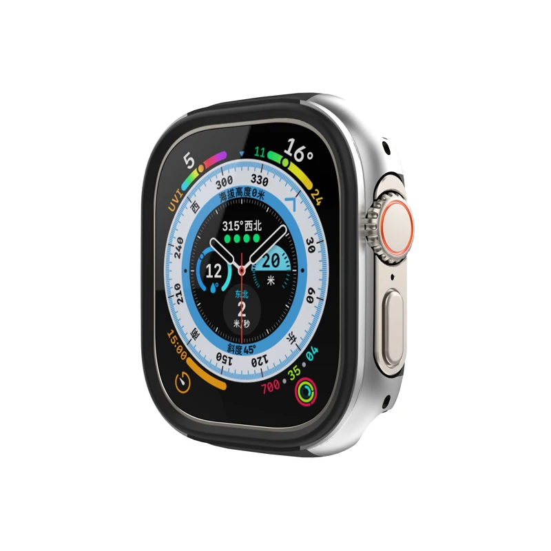 Premium Metal Watch Case with Soft Silicone Protector Cover