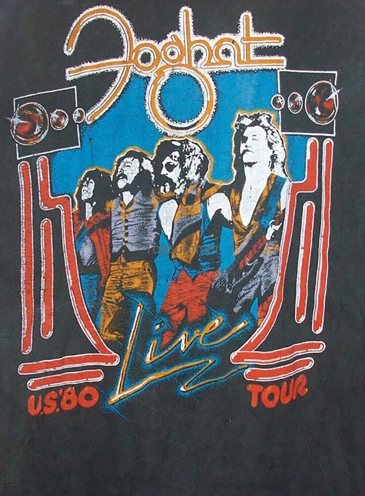 

Inspired Foghat Band Us 1980 Tour Black Unisex T Shirt Size S 234Xl Hne271