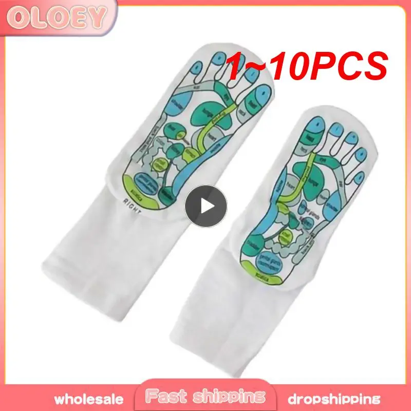 

1~10PCS Foot Massage Foot Point Diagram Acupoint Socks Acupressure Reflexology Socks Yoga Foot Massage Socks With Massage Sticks