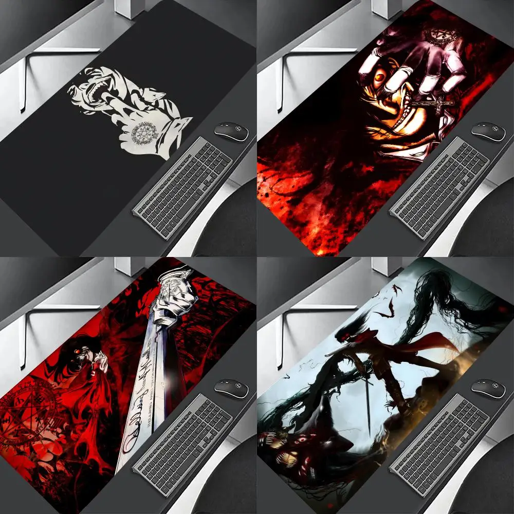 A-Hellsinges Alucards  Mouse Pad Professional E-Sports Mouse Pad Fine Surface Gaming Rubber Mouse Pad Smooth Desk Pad