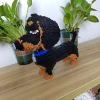KNEW BUILT Dachshund Dog Model Micro Mini Building Blocks Set Educational Recreation Toys Pet Lover Gift Decoration Bricks 3