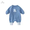 Dave Bella Baby Jumpsuit Creeper Bodysuit for Newborns 2023 Autumn Winter New Boys Girls Plush Romper Cartoon Lovely DB4237350 2
