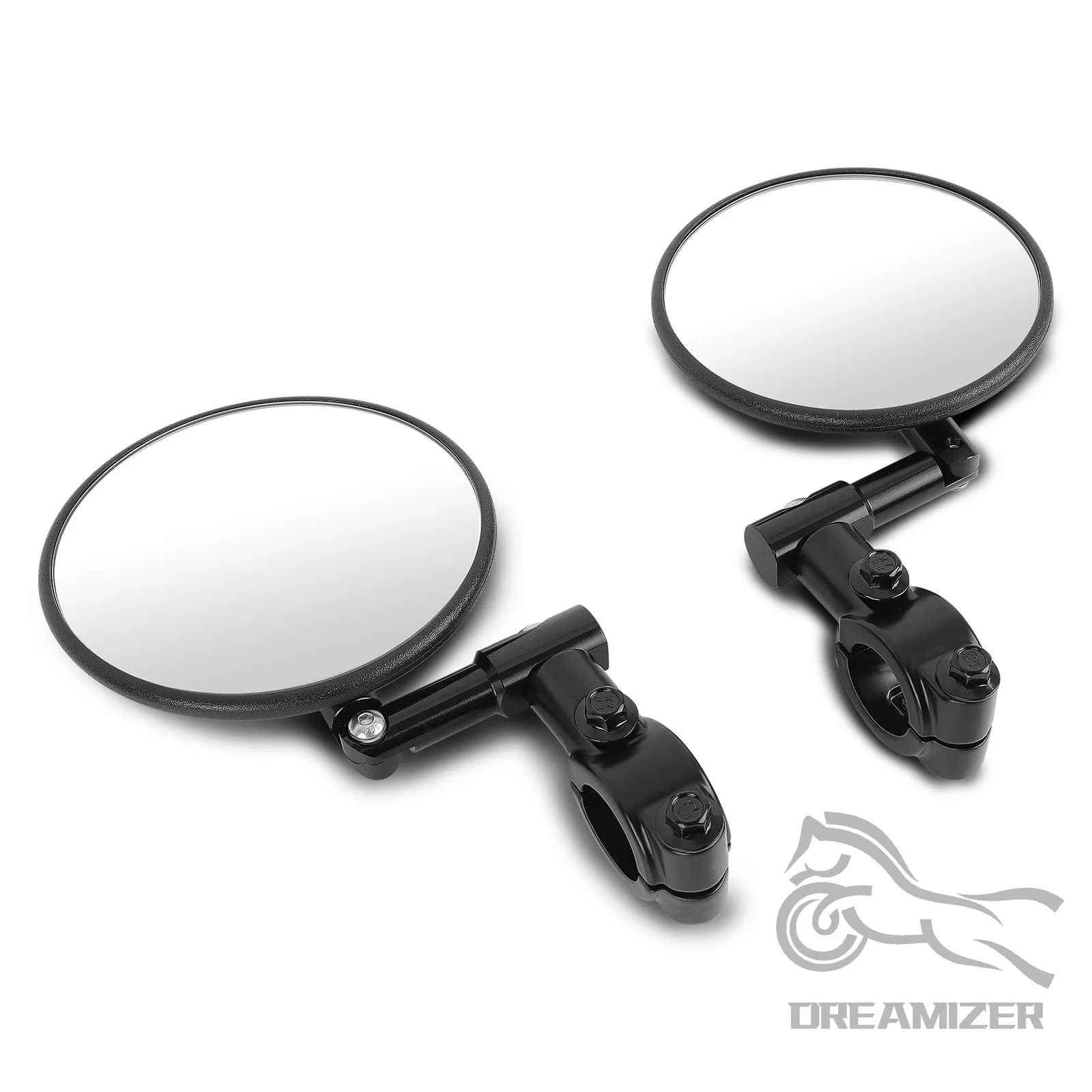 CNC 알루미늄 바 엔드 오토바이 백미러 (22mm 핸들바용) 오토바이, 전기자전거, 스쿠터, ATV, UTV용