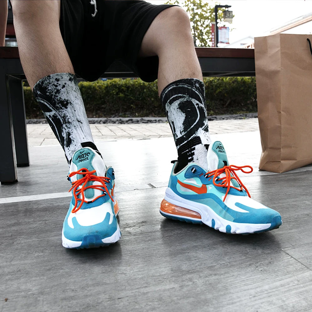 Fashion Men Socks 3Pairs Colorful Psychedelic Graffiti Tie dyeing Funny Skateboard Basketball Sports Harajuku Hip-Hop Tube Socks