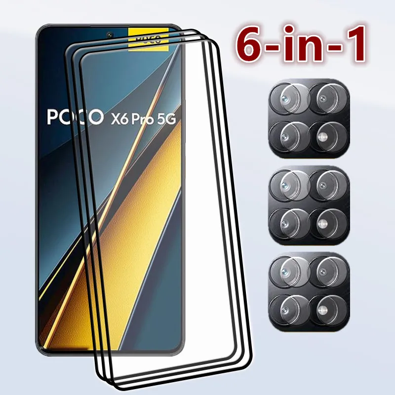 

Sale Tempered Glass For Xiaomi Poco X6 Pro Screen Protector + Camera Soft Lens Film For POCO X6 Pro Soft Lens film