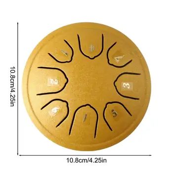 Balmy Drum For Kids Steel Tongue Drum 8 Notes 4 Inch Tongue Drum Instrument Hand Pan Drums With Drum Sticks Audio Stickers And 3
