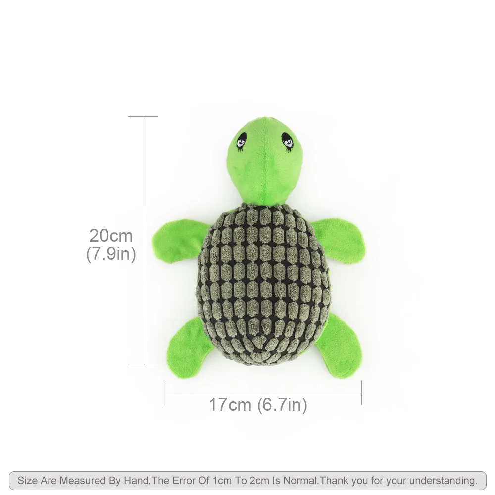 Green Tortoise Plush Turtle Sound Dog Toy - PeticaDeals