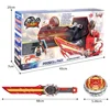 Infinity Nado 6 Proskill Pack - Blazing War Bear Glowing Spinning Top,Sword Launcher with Optional Rotation Direction Kid Toy 6