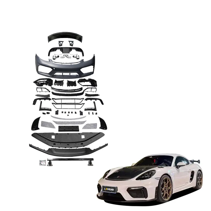 

Auto Modified Parts 718 Cayman 982 Bumper Kits PP Plastic GT4 Style Bodykit For Porsche 718 982 Body Kit