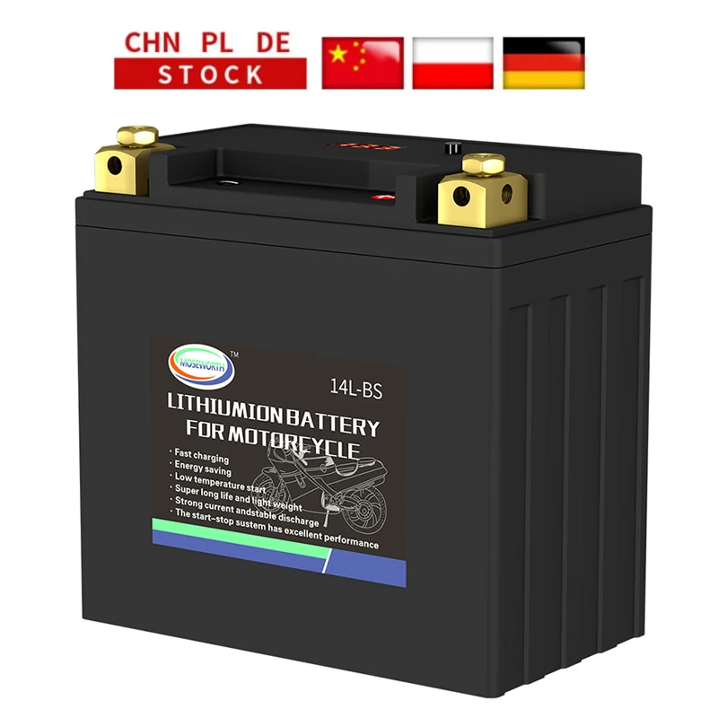 

14L-BS Motorcycle Battery 12V LiFePO4 Lithium Iron Phosphate Battery with BMS Spare Power Bank for Electric Scooter ATV UTV