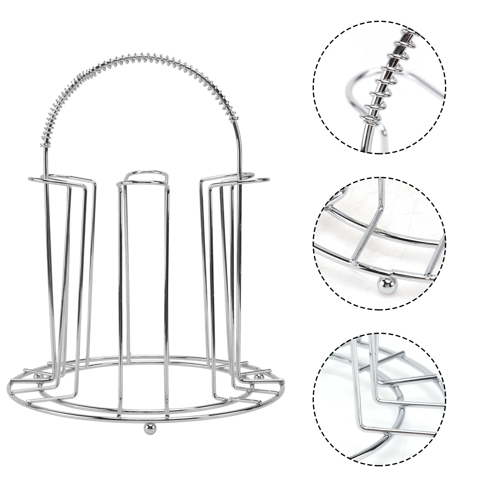 Stainless Steel Glass Cup Rack Drying Shelf Mug Holder Stand Tumbler Organizer Kitchen Supplies Bathroom Fixture