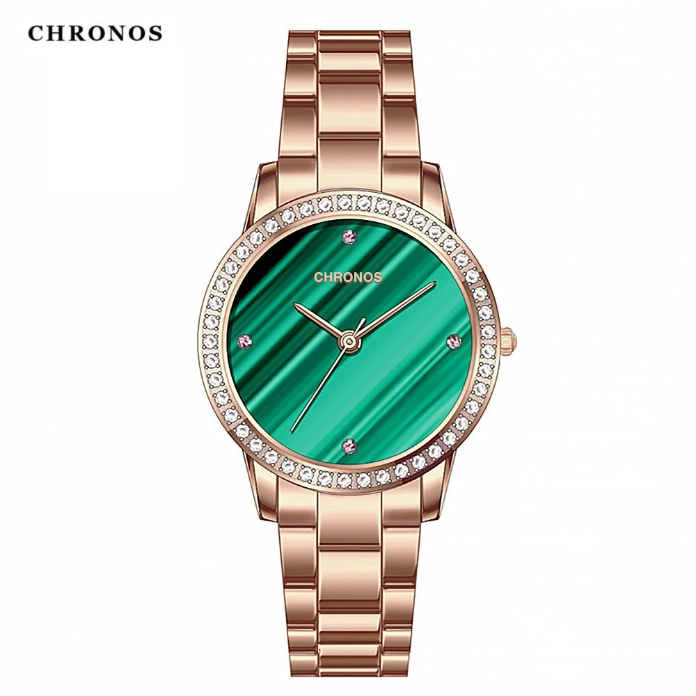 CHRONOS Chronos modes pulkstenis sieviešu biznesa brīvā laika sieviešu pulkstenis japāņu kustības ūdensizturīgs kvarca pulkstenis_voghion.com