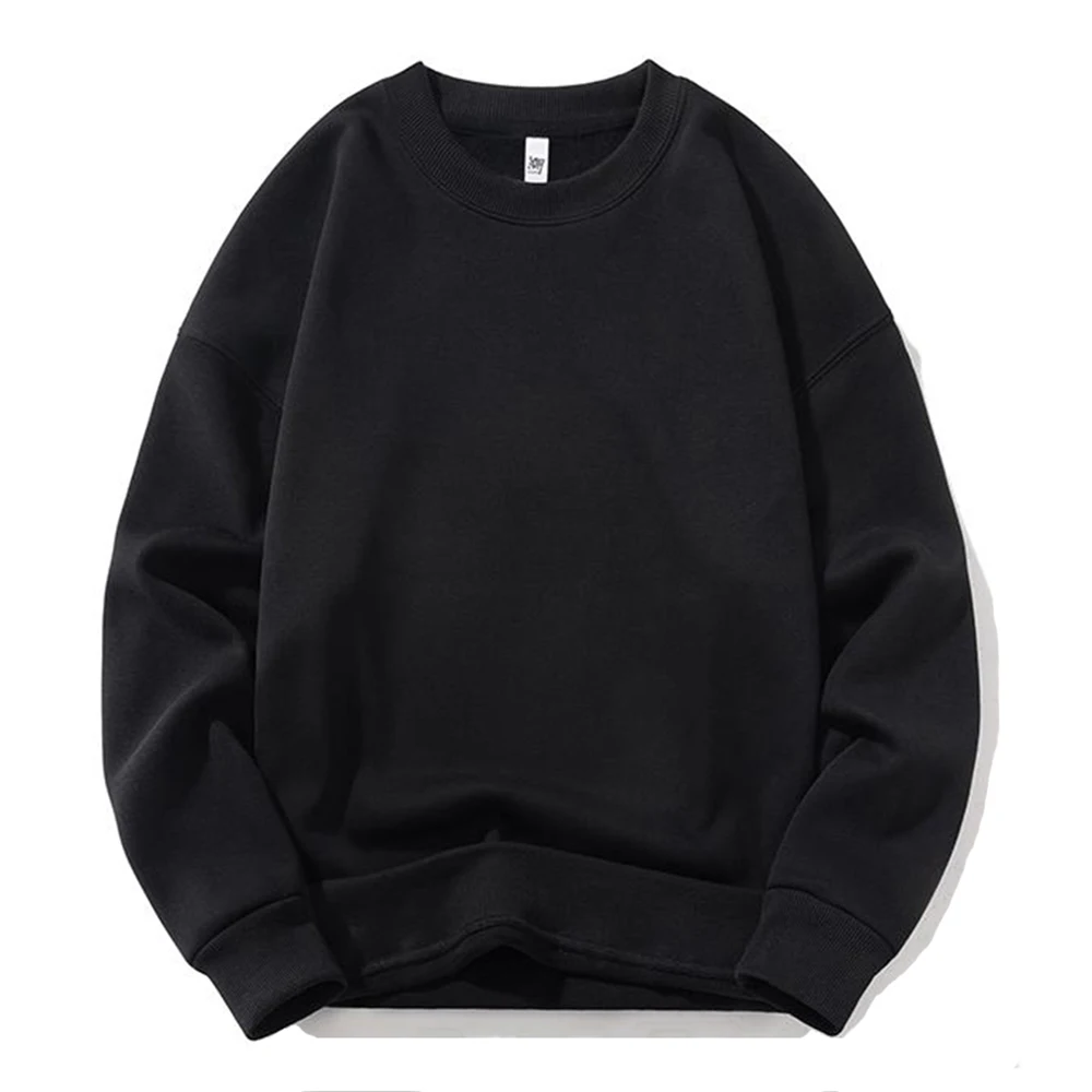 Winter Fashion Fleece Sweatshirts Hoodies Men Warm Sweat Shirt Unisex High Quality Crewneck Sweatshirt For Men Moletom Masculino 3