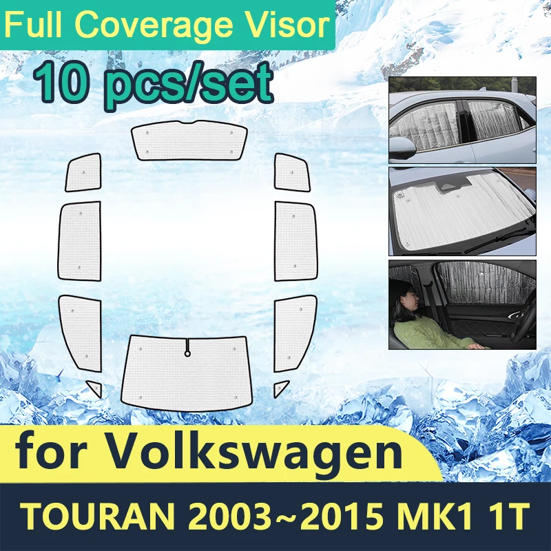 

Full Covers Sunshades For Volkswagen VW Touran 2003~2015 MK1 1T Car Accessories Windshields 2006 2011 2012 2015 Sun Protector