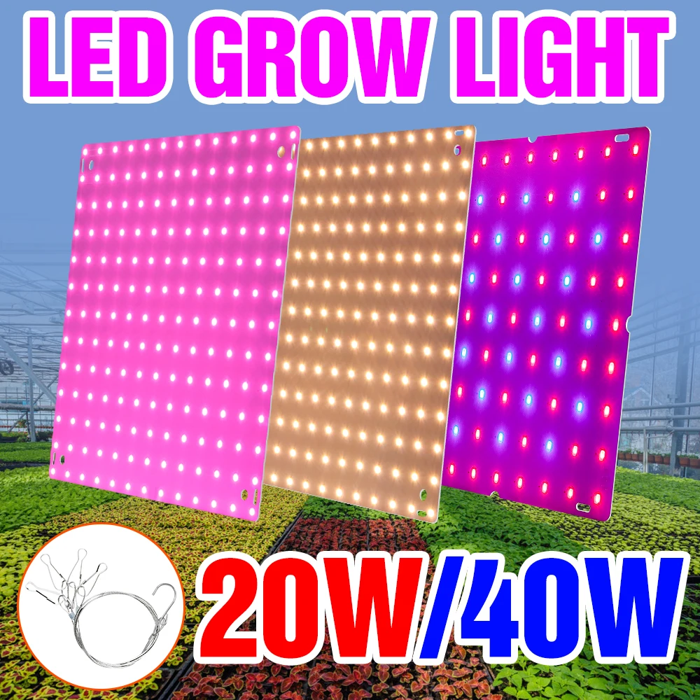 

LED Indoor Plant Light Full Spectrum LED Grow Panel Phyto Lamp For Cultivation Planting Flower Seedlings Hydroponics Grow Box