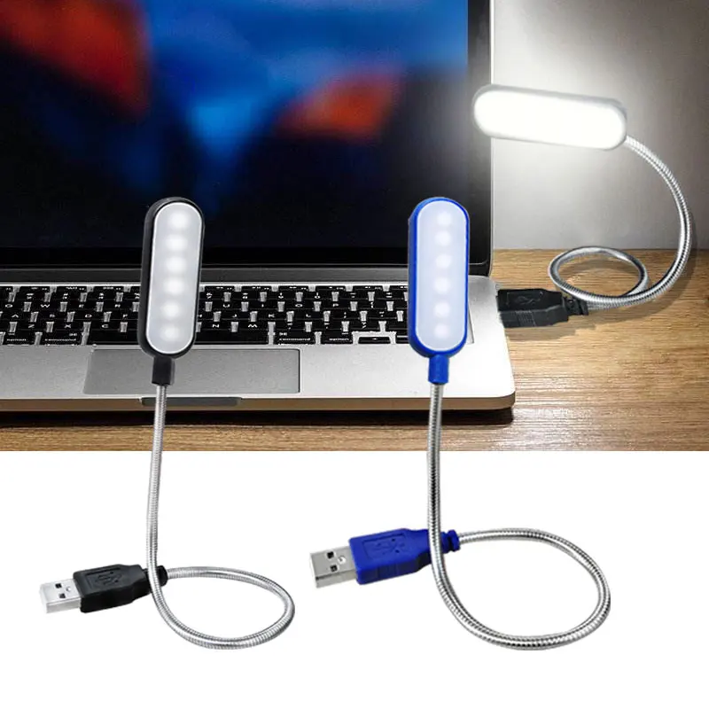 Mini lámpara Flexible de luz LED USB, portátil, Flexible, de lectura, suave  y brillante, para PC, portátil, mesa, Banco de energía, dispositivos USB -  AliExpress