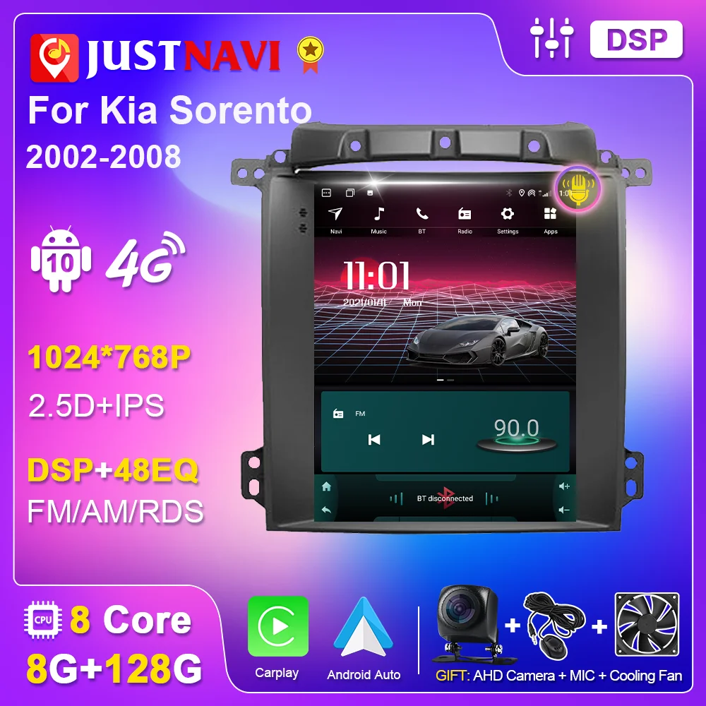 Автомагнитола JUSTNAVI для Kia Sorento 2002-2008 2din стерео Авторадио мультимедийный плеер