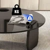 Coffee Tables, Glass Coffee Tables for Living Room Accent Coffee Side Tea Table with Natural Wood Frame 5