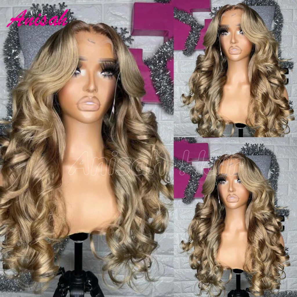 

Brazilian Remy Hair 13X4 Colored Lace Front Wigs Human Hair Loose Wave HD Transparent Lace Wigs Preplucked for Women