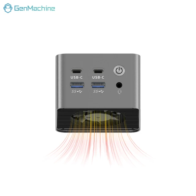 Genmachine Ryzen 3 5425U 4.1Ghz 15W Mini Pc Windows 11 Ryzen Super Mini LPDDR4X 4266Mhz ordinateur de bureau bricolage ordinateur de jeu WiFi6E BT5.2 5