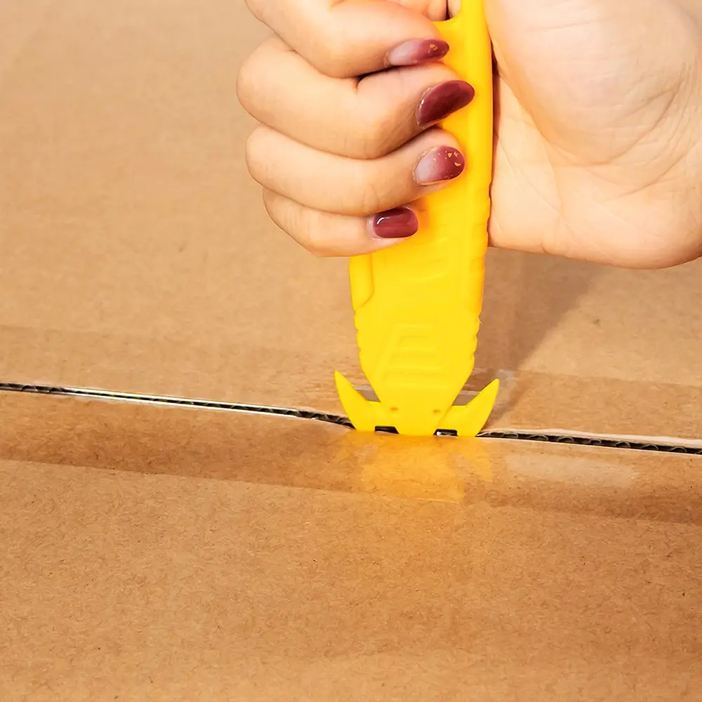 Box cutter T TOVIA Box Opener Double-sided Blade Safety Utility Knife Parcel Package Tape House Office Security Knife Tools