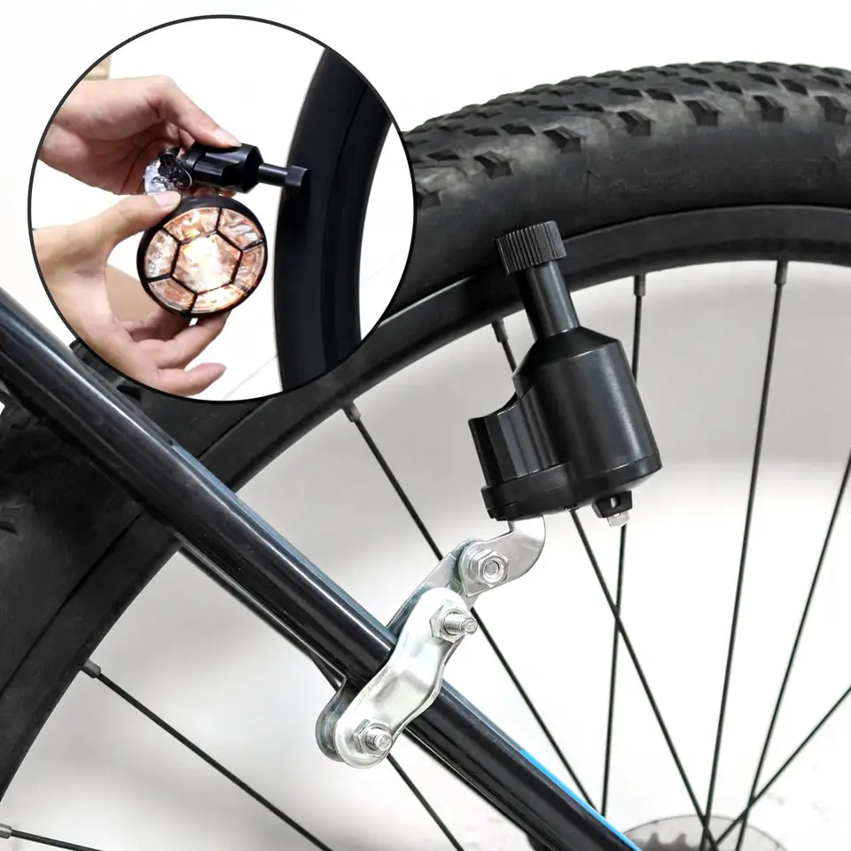 6v 3wブラックled自転車ダイナモライト,セルフパワーフロントライトと 
