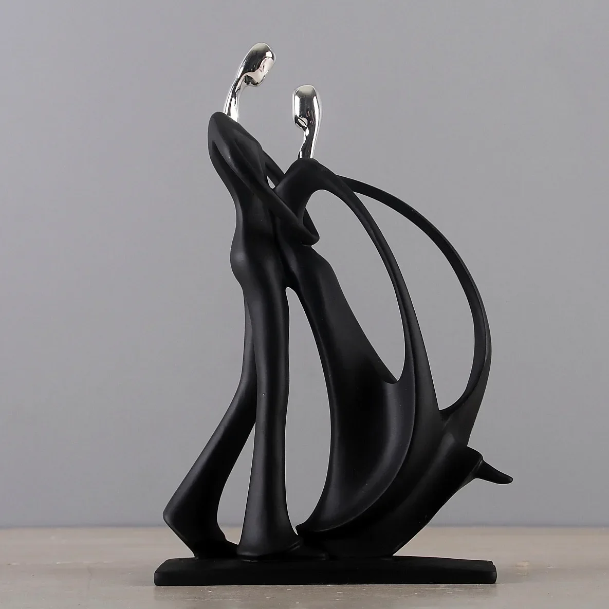 Nordic Art Dancing Couple Resin Figure Ornaments Figurines Home Decoration Accessories for Living Room ornament crafts,miniature figurines,resin ornaments,miniature ornament,resin crafts,resin crafts accessories,miniature couple ornament,resin wedding buttons
