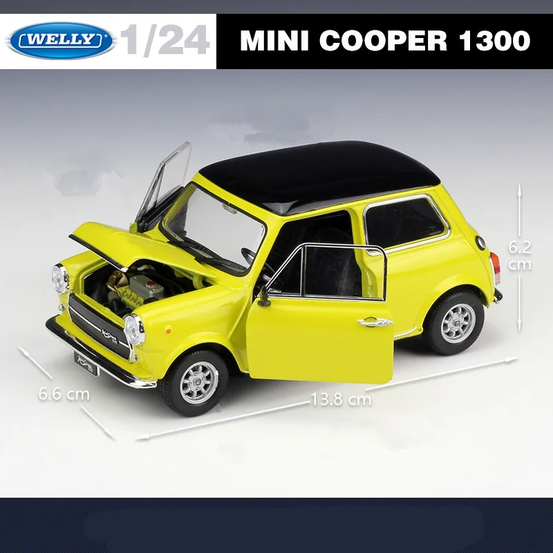 WELLY 1:24 MINI COOPER 1300 Alloy Car Model Diecast Metal Classic