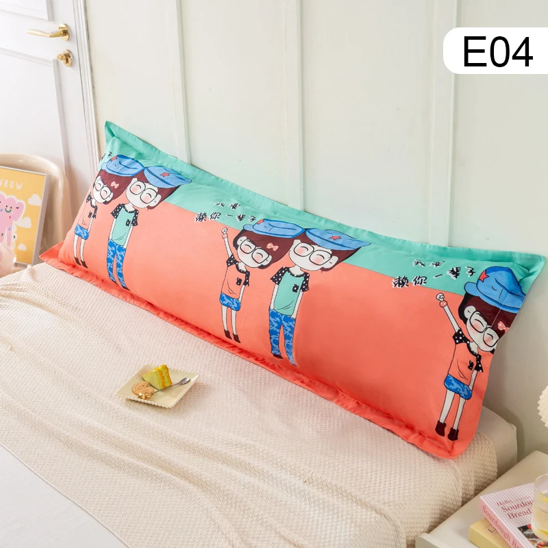 100/120/150/180cm Cartoon Printed Cotton Pillowcase Soft Couple Lover Sleeping Pillow Cover Girl Bedroom Decor Long Pillow Case 3