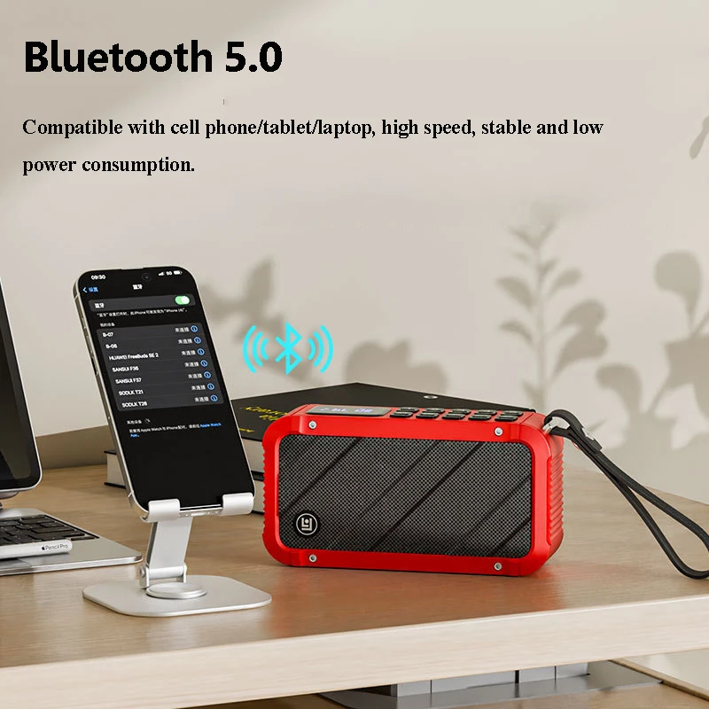 Mini Powerful Bluetooth Speaker Recorder Handsfree Call Heavy Bass Soundbar Hifi Lossless Music Player Support FM TF Card U Disk