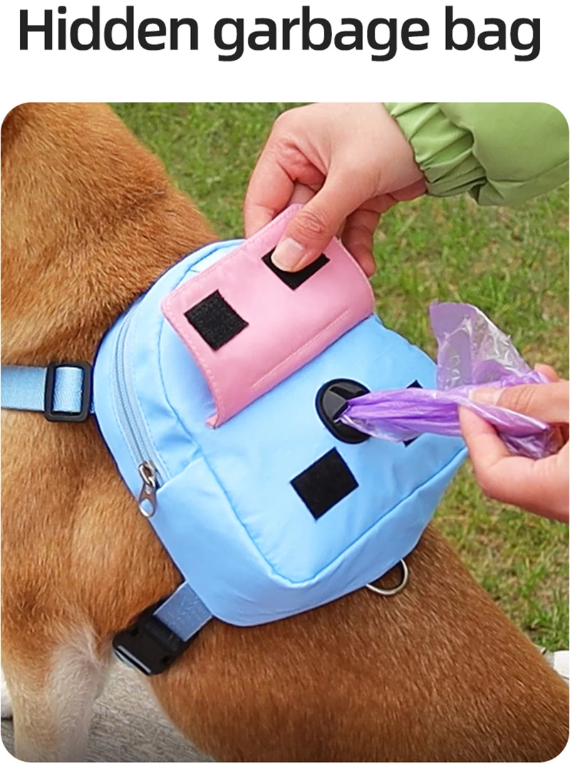 Backpack Harness Backpack To Carry Dog Supplies Fashion Pet Dog