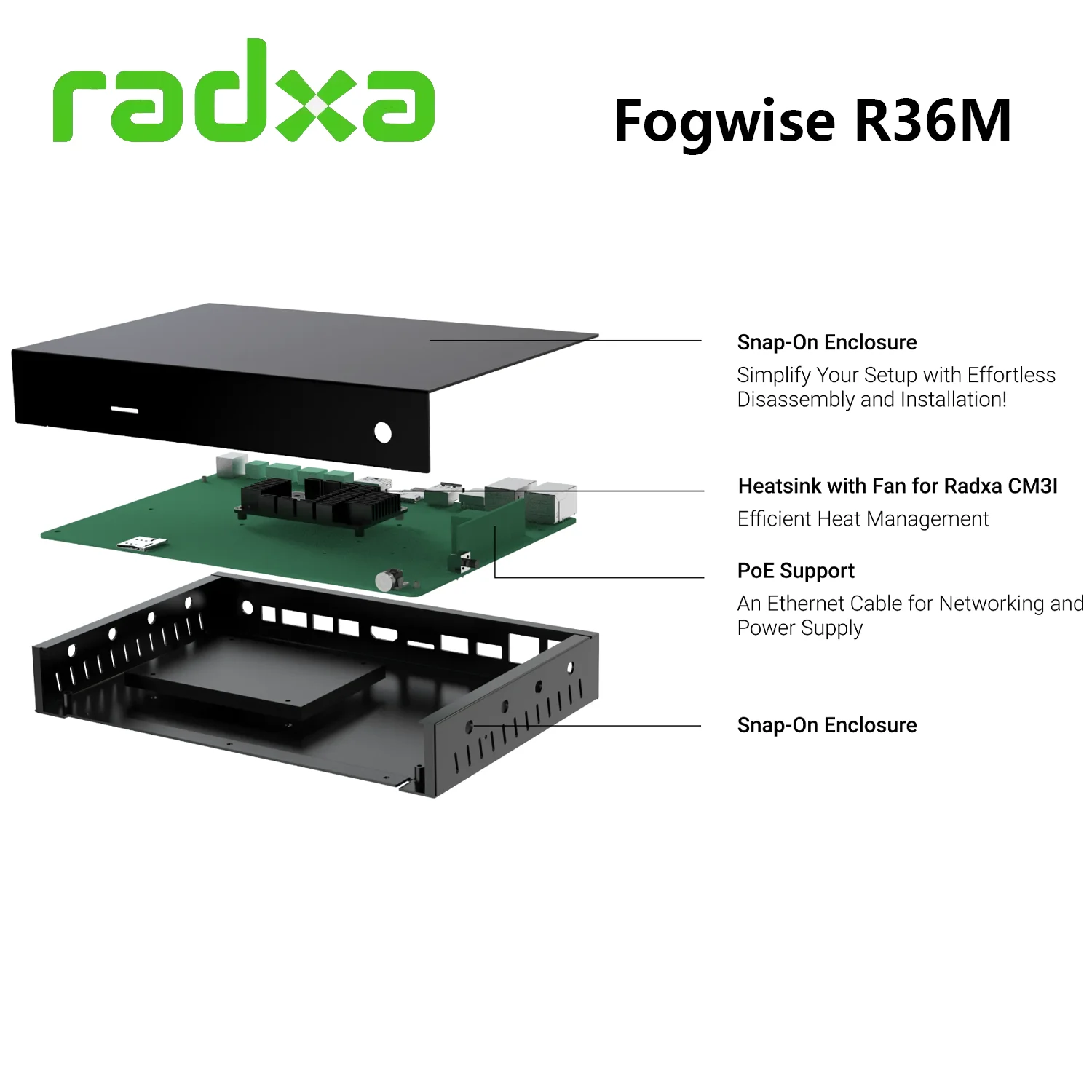 Radxa Fogwise  Ʈ, 8 ġ HD ũ, RK3568J  ,  5  BT5 Ƽ̵ ⰡƮ Eth, POE 