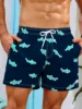 Summer Vacation Mens Shark Printed Drawstring Beach Shorts Men's Swim Trunks 3D Print Breathable Short Streetwear Polyster 3