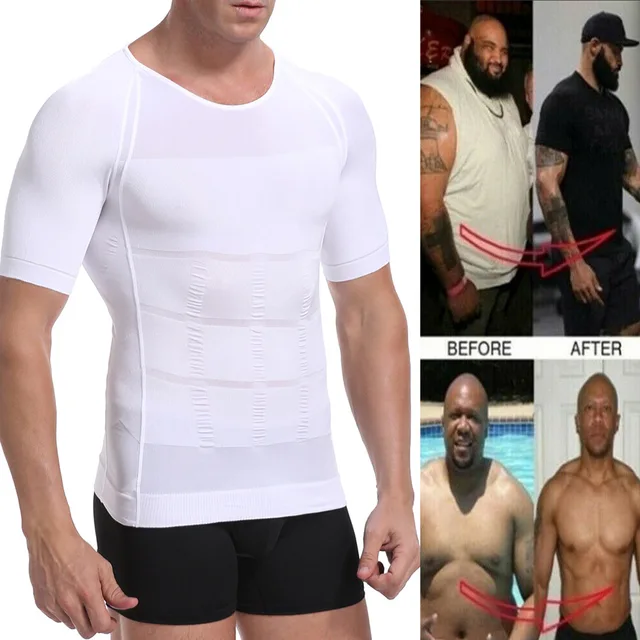 Men's Slimming Compression Shirt, Posture Corrector T-shirt
