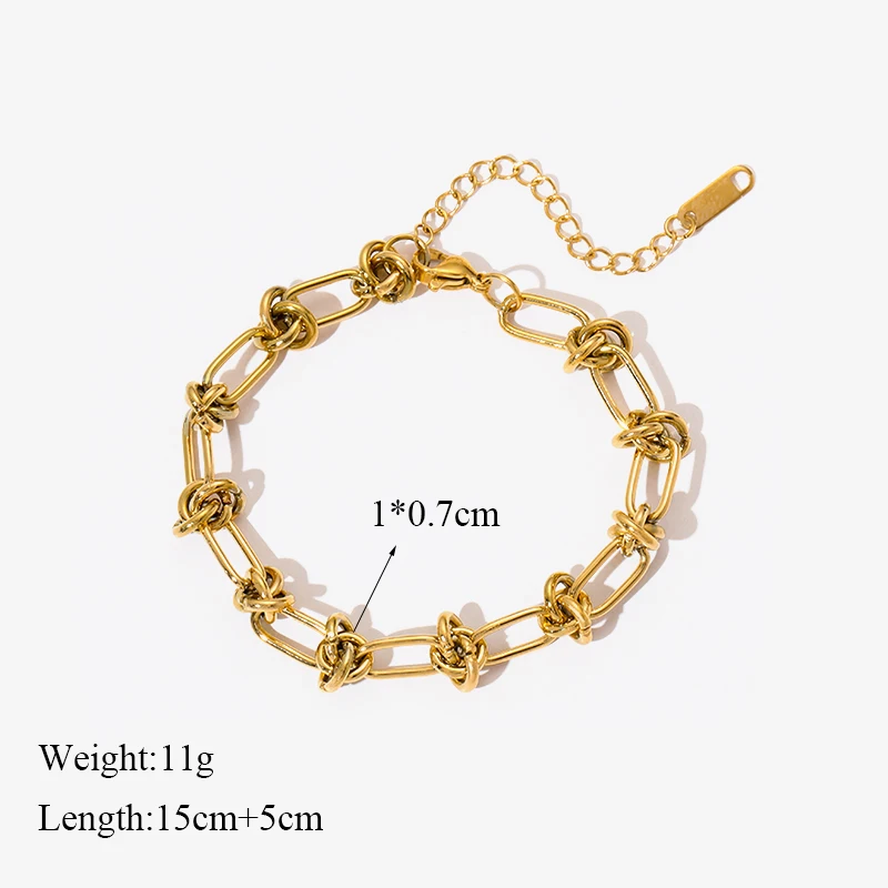 GANPUP 316L Edelstahl Gold Farbe Kette Halskette Armband Set für Frauen Neue Metall Textur Wasserdicht Schmuck Urlaub Geschenk – Detail 15