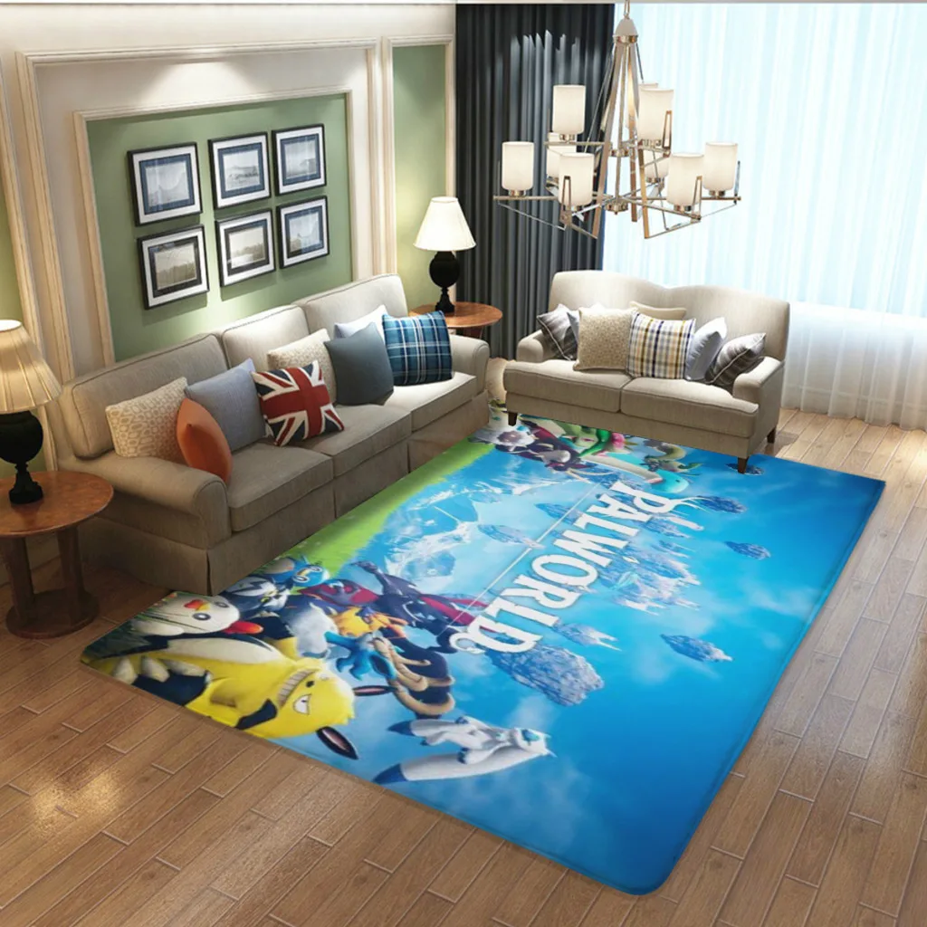

Palworld Soft Large Carpet for Living Room Video Game Room Decor Plush Rugs for Children Bedroom Play Floor Mats