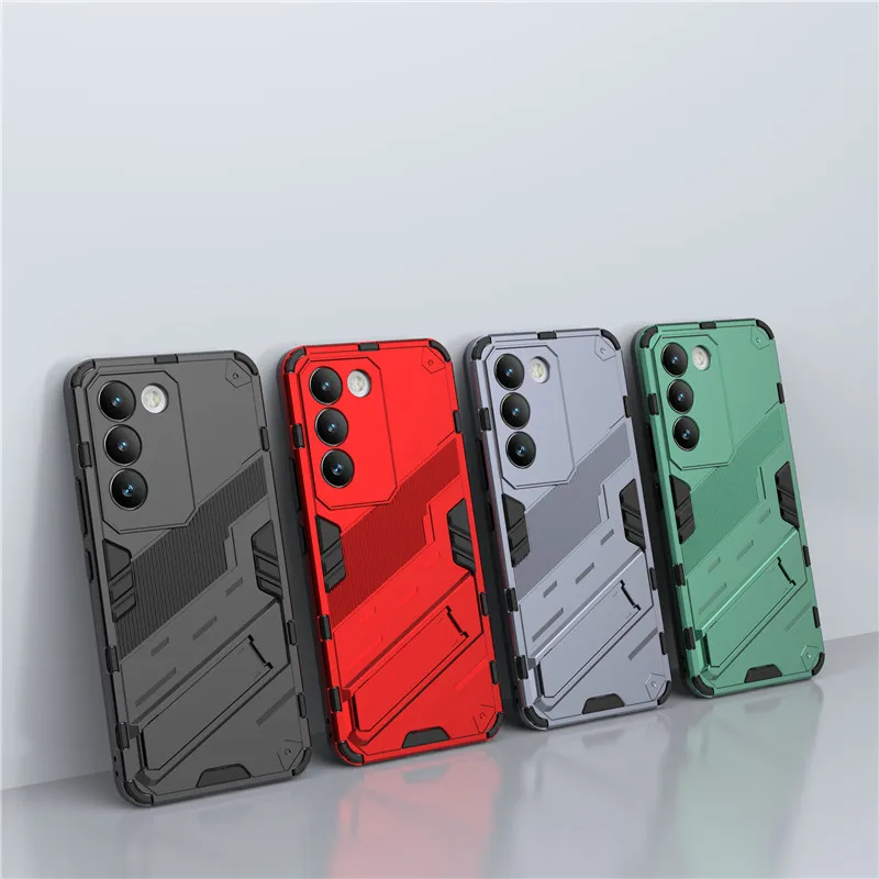 

For Vivo Y200E 5G Case For Vivo Y200E Cover 6.67 inch Punk armor Shockproof Hard Rubber Bracket Bumper For Vivo Y200E