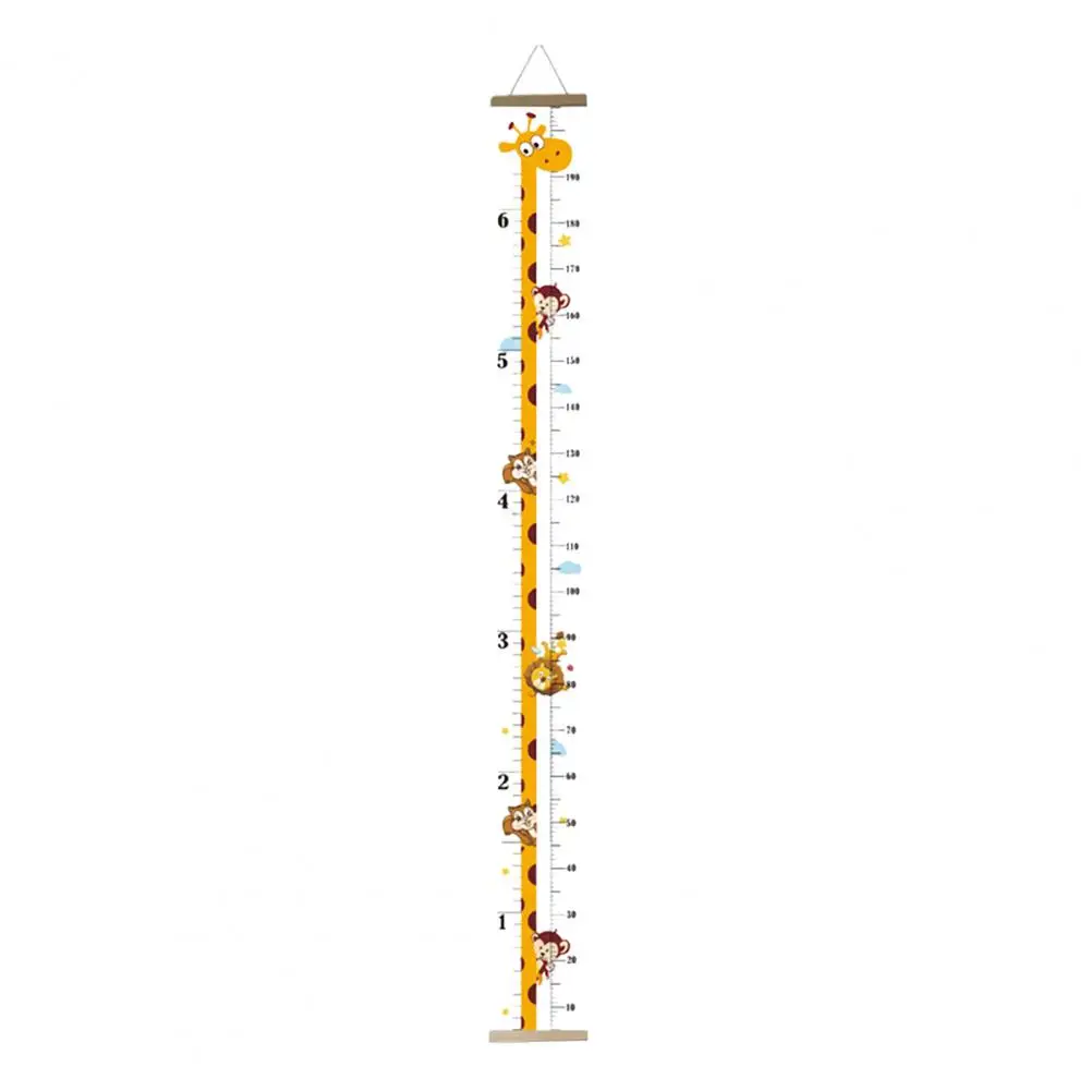 Children Height Ruler Children's Growth Chart Wall Hanging with Cartoon Animal Print for Boys Girls Kids for Bedroom Room