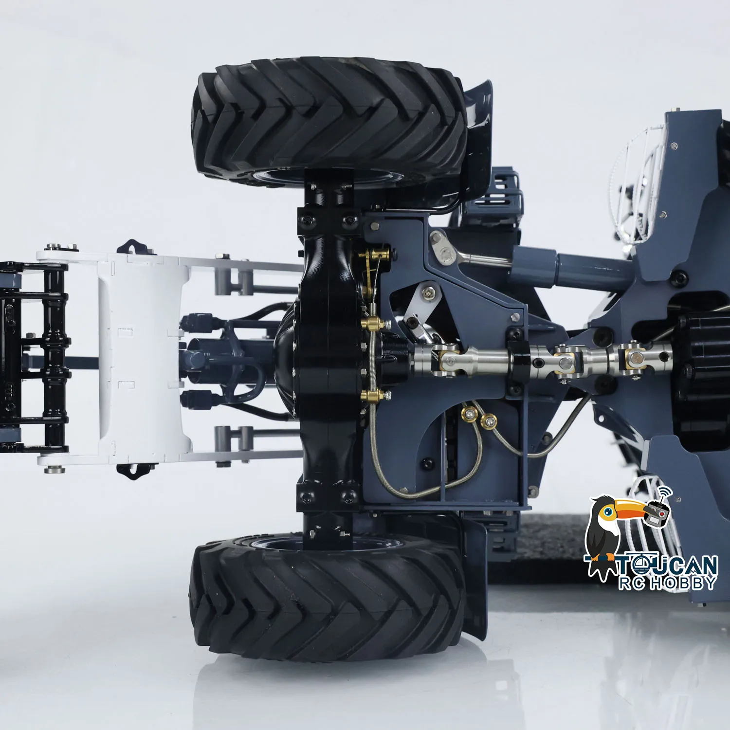 LESU 1/14 AOUE MCL8 RC Hydraulic Wheeled Loader Metal 4x4 Painted Finished Remote Control Vehicles with Sound Light Toys Model 6