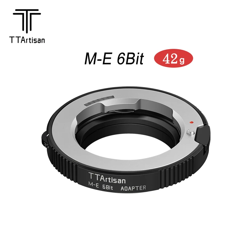 

TTartisan M-E 6Bit Adapter Ring For Leica M Lens to Sony E Camera Support Exif Transmission and Turn On Body Image Stabilization