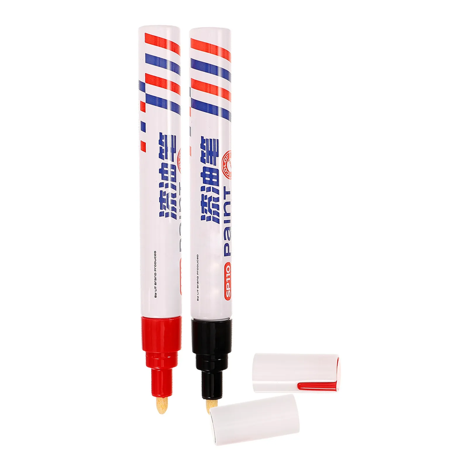 2Pcs 태블릿 인스크립션 수리 페인트 마커 펜 레드 블랙 퀵 드라이 강력 커버 터치업 기념물 쓰기 액세서리