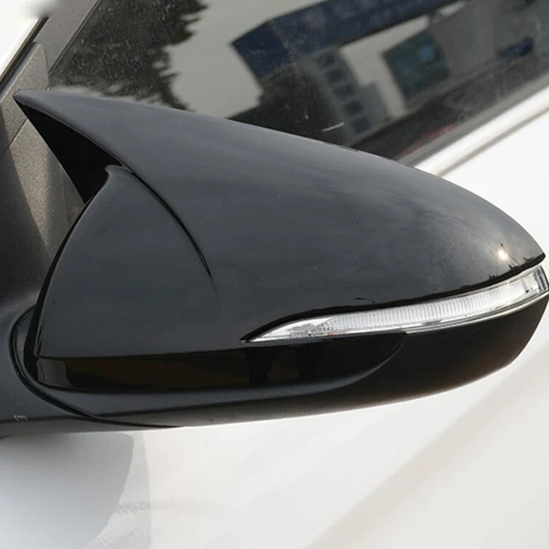 For Hyundai Accent Solaris I30 2017-2022 Car Rearview Side Mirror Cover Sticker Wing Cap Exterior Door Case Trim Carbon Fiber