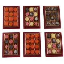 

1Set 1/6 Dollhouse Miniature Mini Moon Cake Chocolate Model Play Kitchen Food Toy for Doll House Accessories