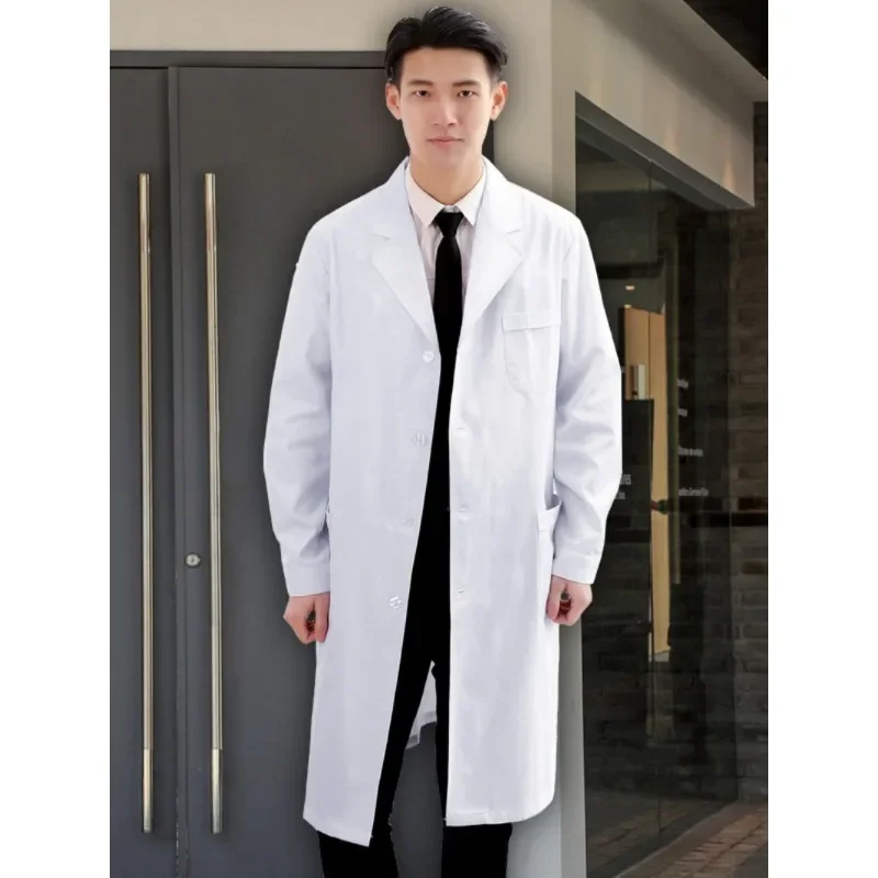 Coat Laboratory College Chemistry Nurse Overalls White Coat Female Long-sleeved Doctor's Uniform Male Short-sleeved Doctor Lab