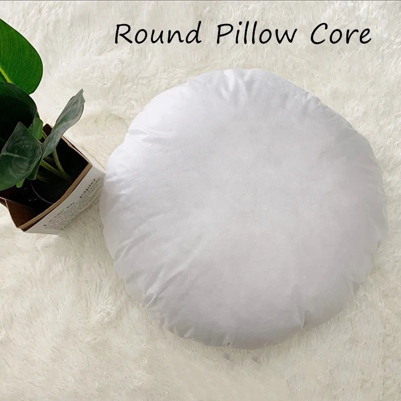 

1pc Non-woven Pillow Core White Cushion almofadas PP Cotton Filler Cushions Round Pillows Inner Filling 45/50/55cm Cushions Core