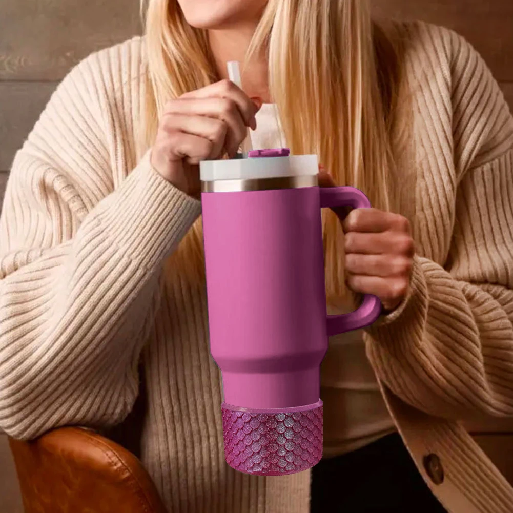 Mermaid Silicone Boot Wear Resistant Protective Cover Anti-Slip Sports Water Bottle Boot Sleeve 40oz Tumbler Cup Accessories tumbler cover,water bottle sleeve