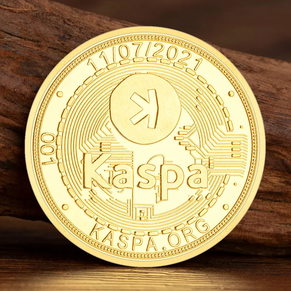 Kaspa Currency Digital Virtual Coins Commemorative Coin Kaspa Gold Plated  Medals Home Deccoration - AliExpress